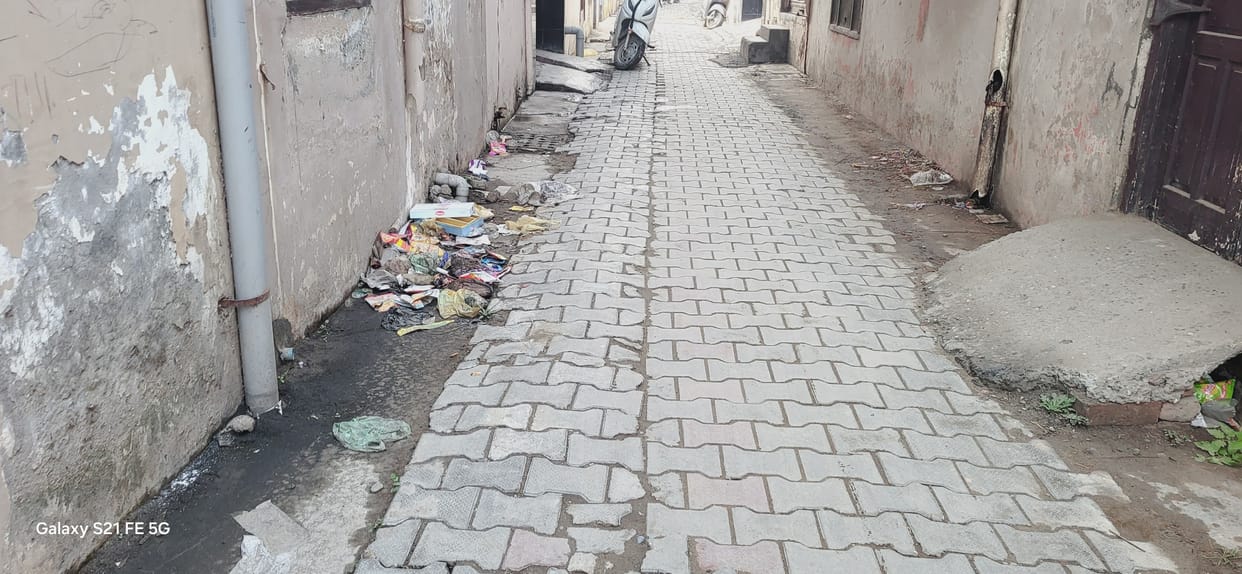 Drains are blocked in Harimandir Mohalla, people are troubled