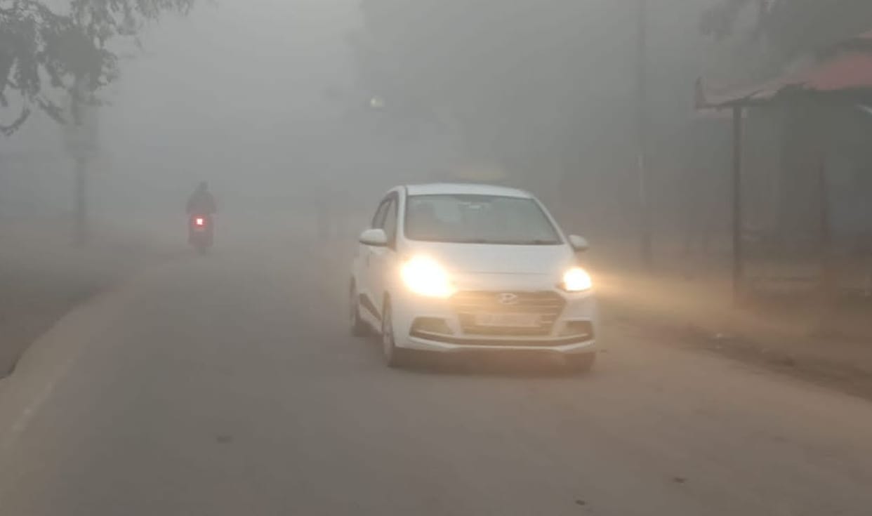 It was cloudy the whole day, there was fog, the cold showed its attitude