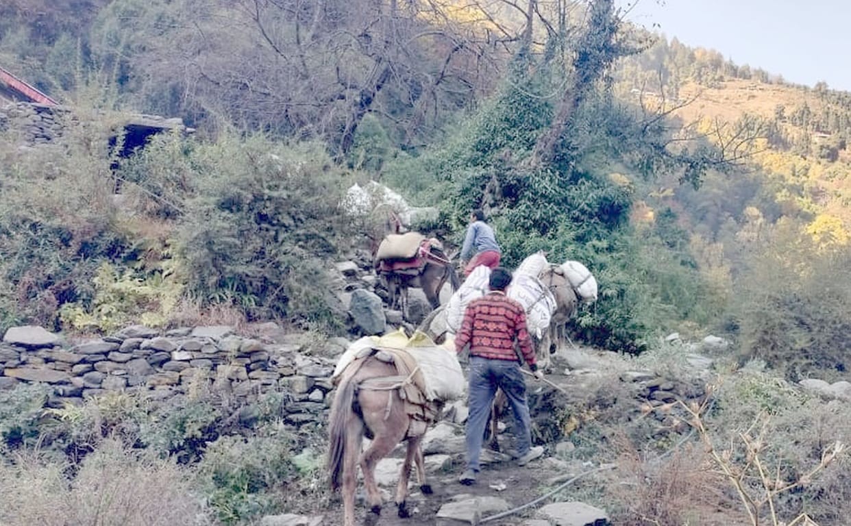 The amount of assistance is spent on rent before building the house.