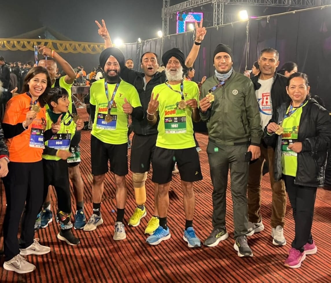 Rajesh got first place in 5 km race