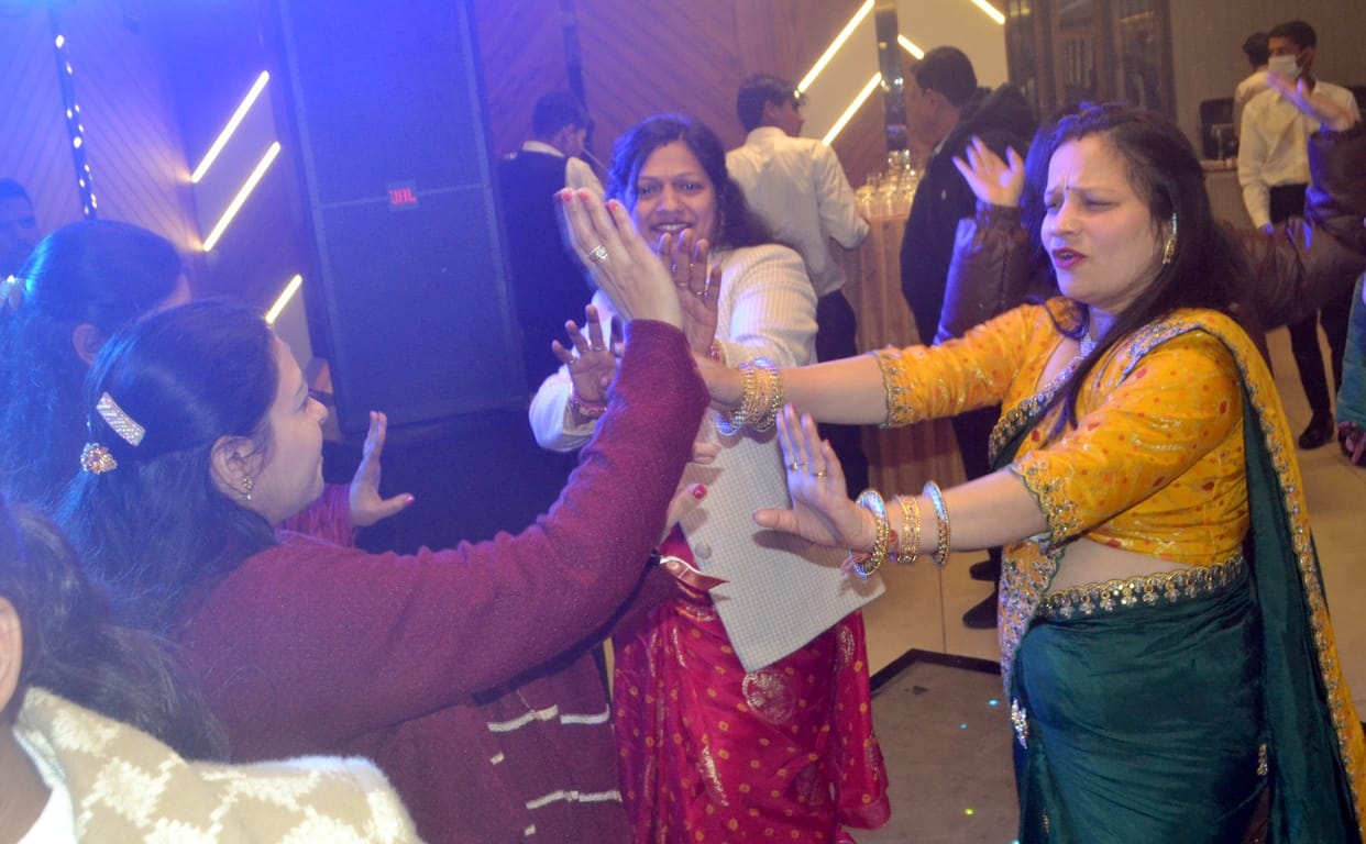 People immersed in New Year celebrations in the district