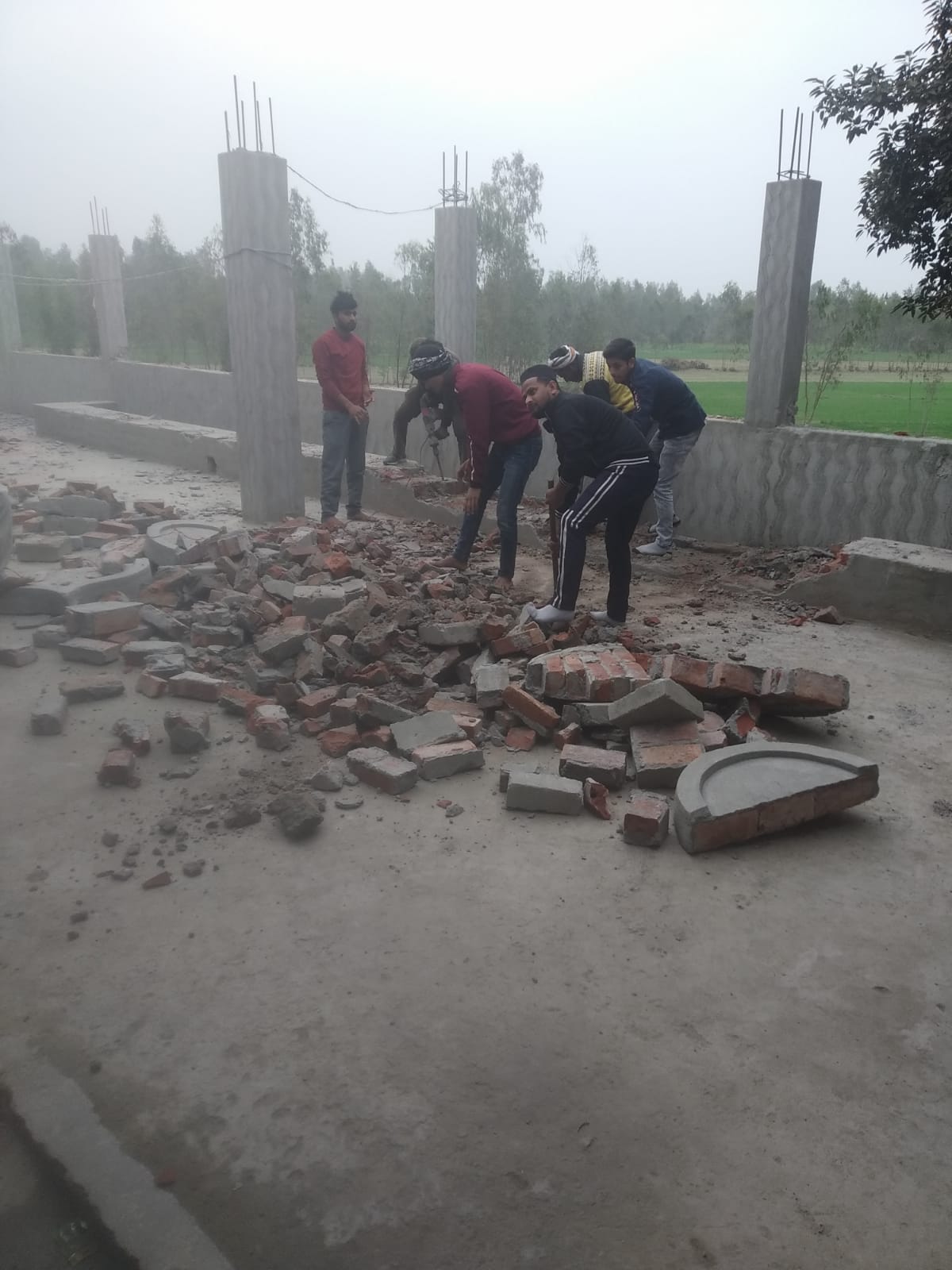 Work to remove illegal portion continues for second day in Tilmas