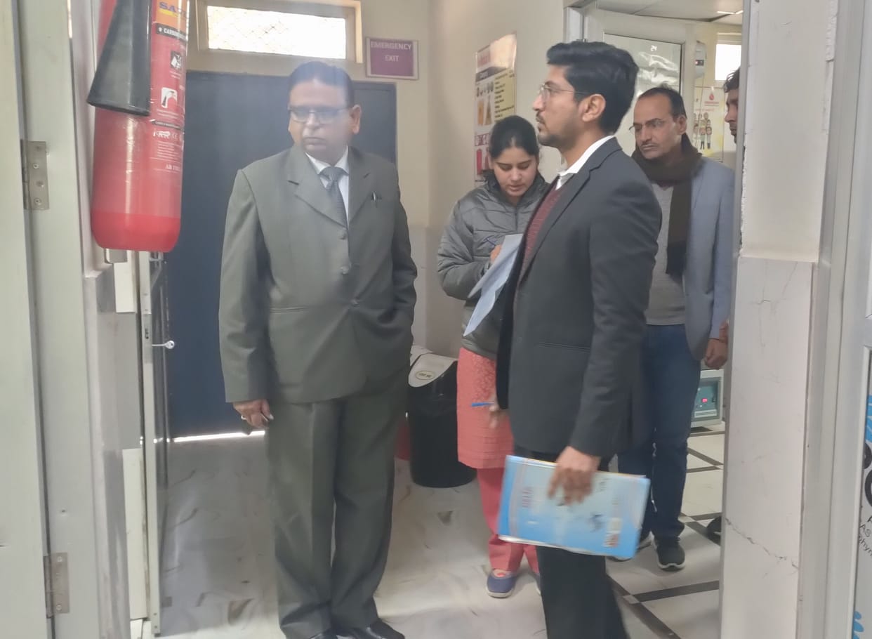 The team arrived to inspect the blood bank structure