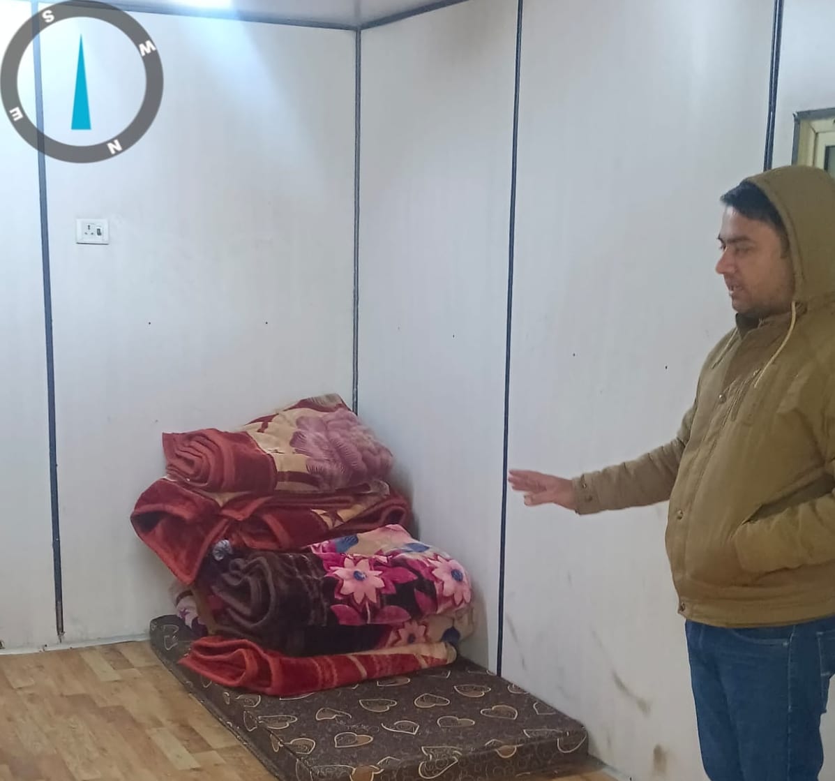 People will be able to stay in the night shelter of the district hospital, 10 mattresses and blankets will be kept.
