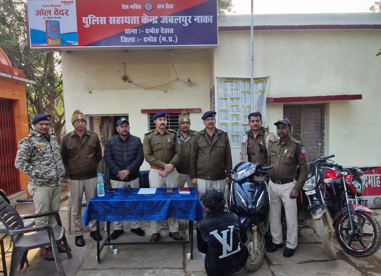 Damoh The accused bought a new bike by selling material stolen from a plastic factory