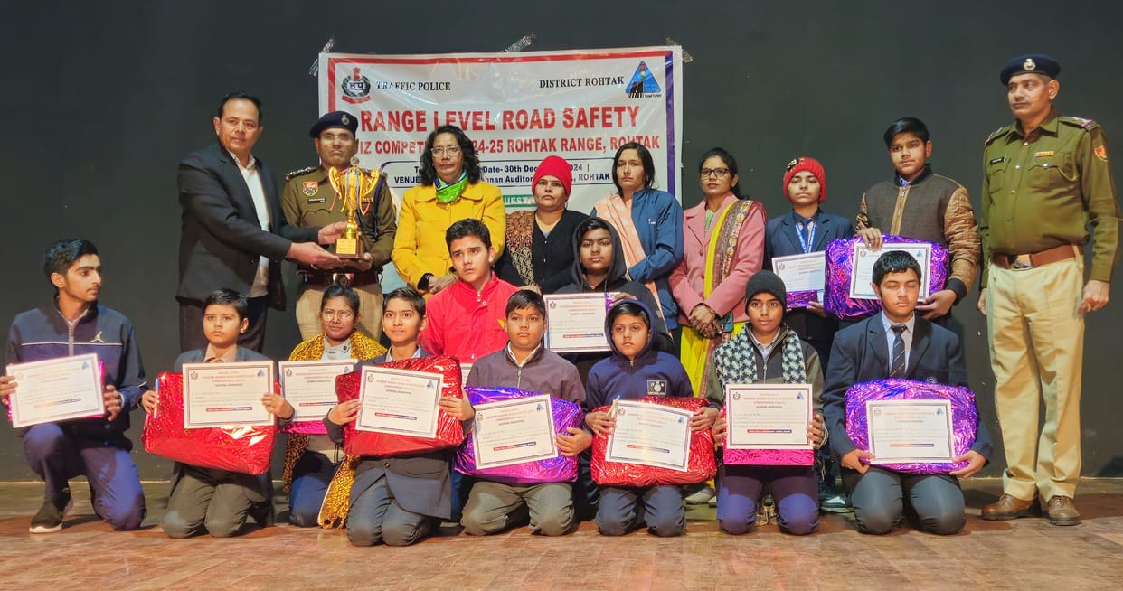 dadri first in road safty competition
