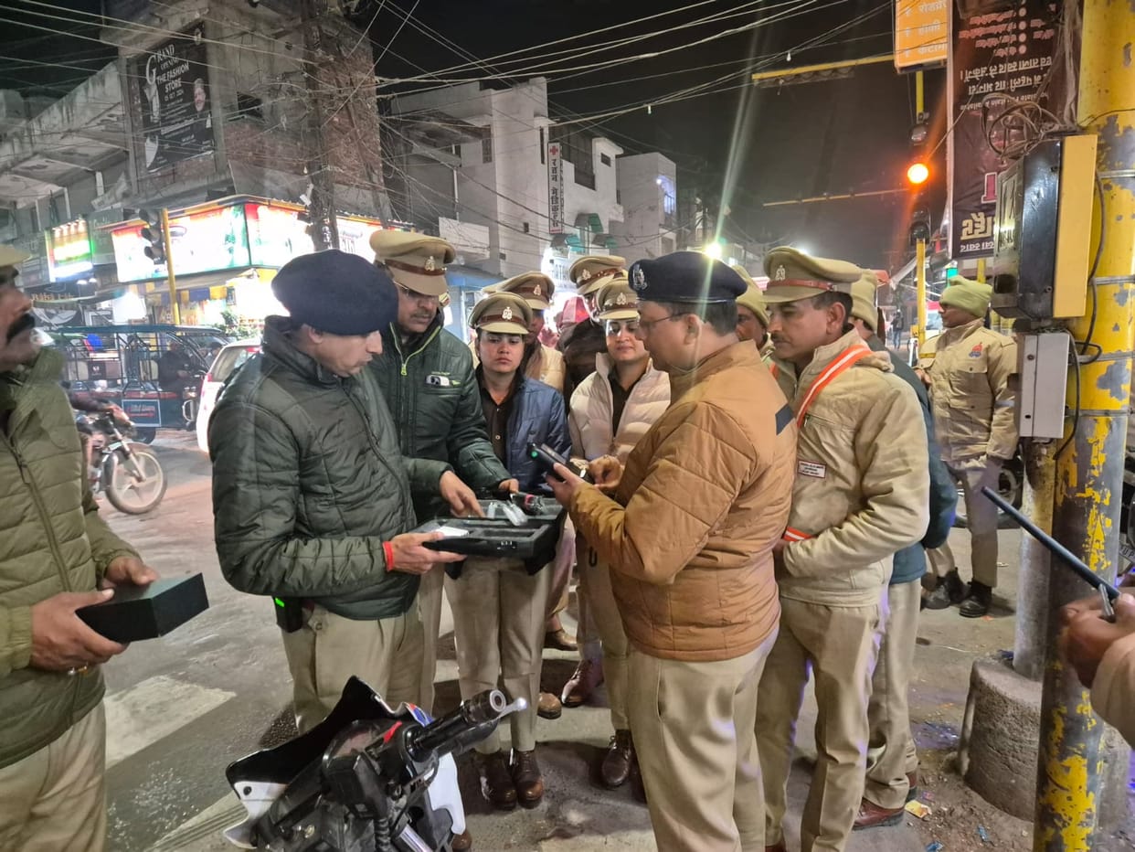 Police alert regarding new year, hotels and dhabas were checked