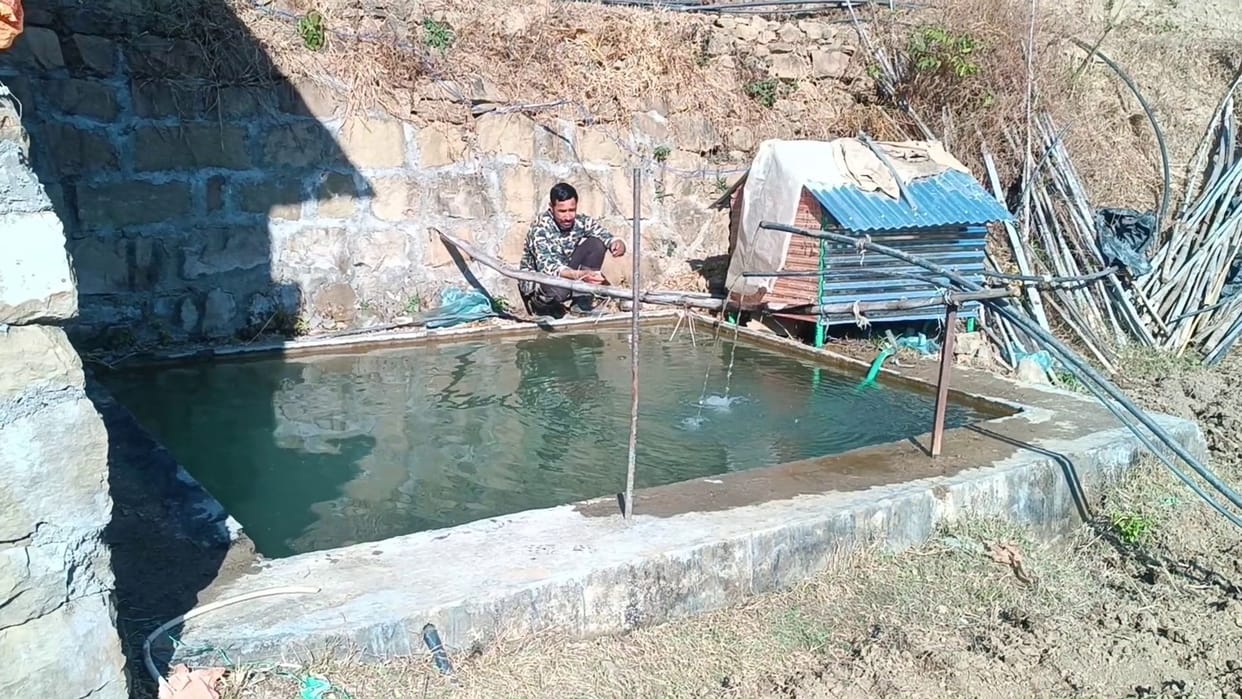 Dinanath's hands became stronger due to fish farming