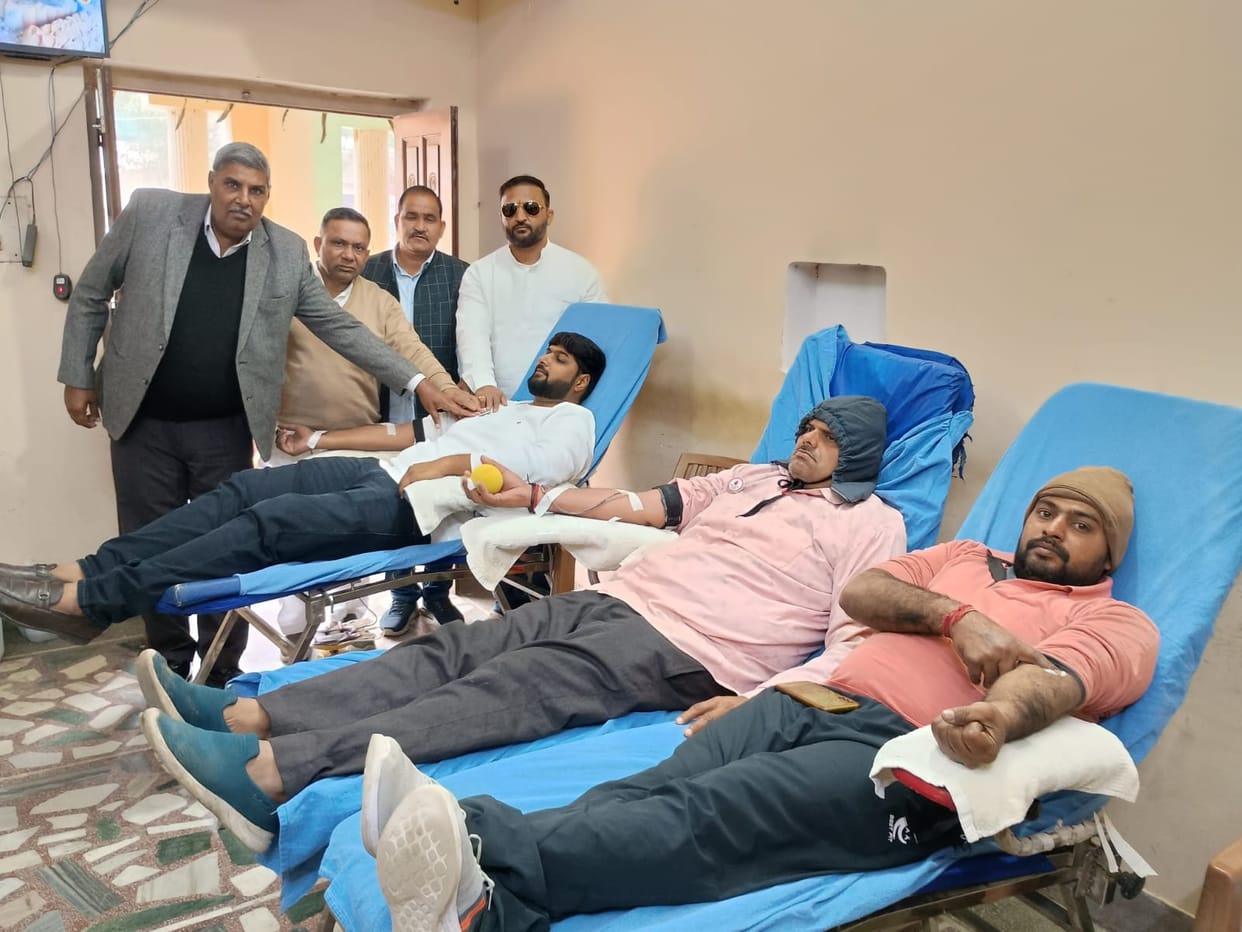 Blood donation camp organized to help the needy