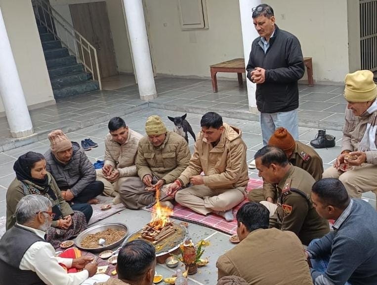 Havan performed in police station on New Year