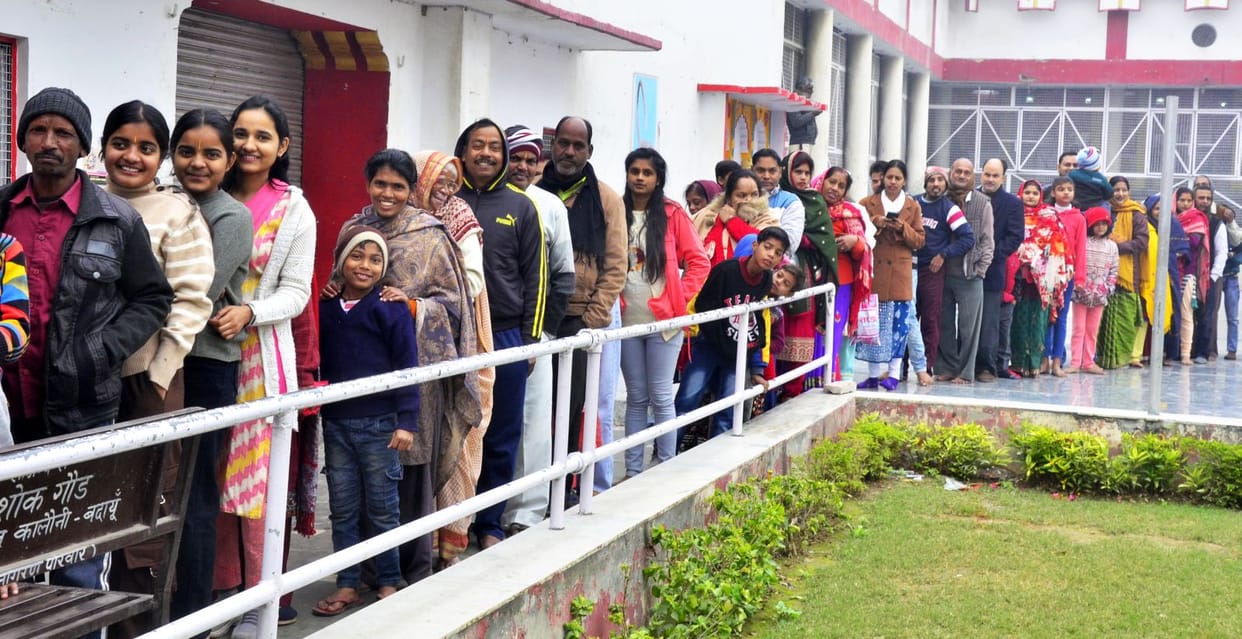 The year started with dense fog, crowd of devotees gathered in temples