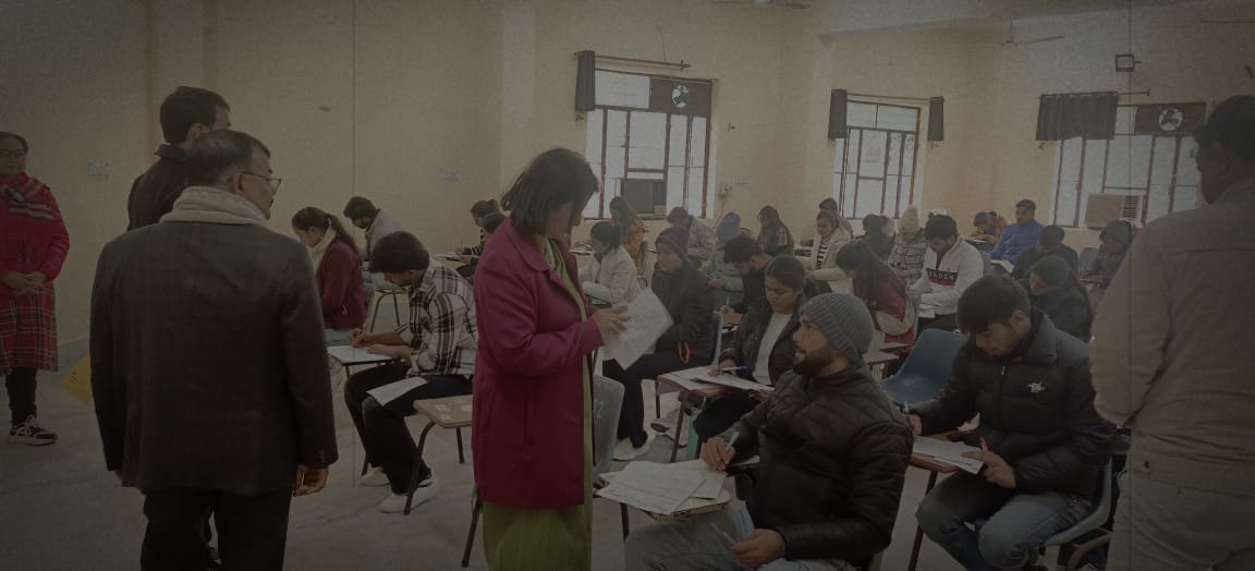 Vice Chancellor Prof. Sangeeta Shukla inspected the examination center