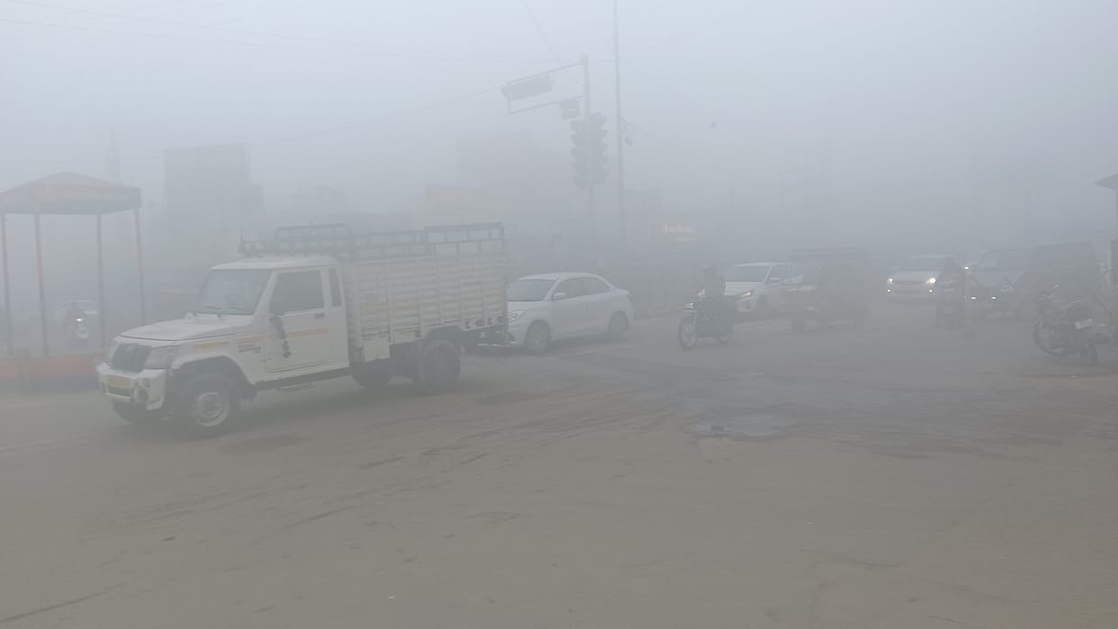 Due to fog the visibility was 20 meters till 10 am, trains were delayed