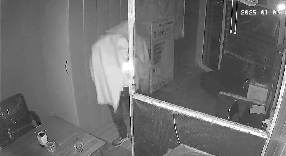 A thief broke into an architect's shop and stole cash