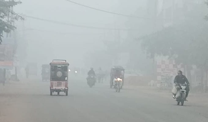 Visibility was 200 meters due to dense fog, day temperature also dropped