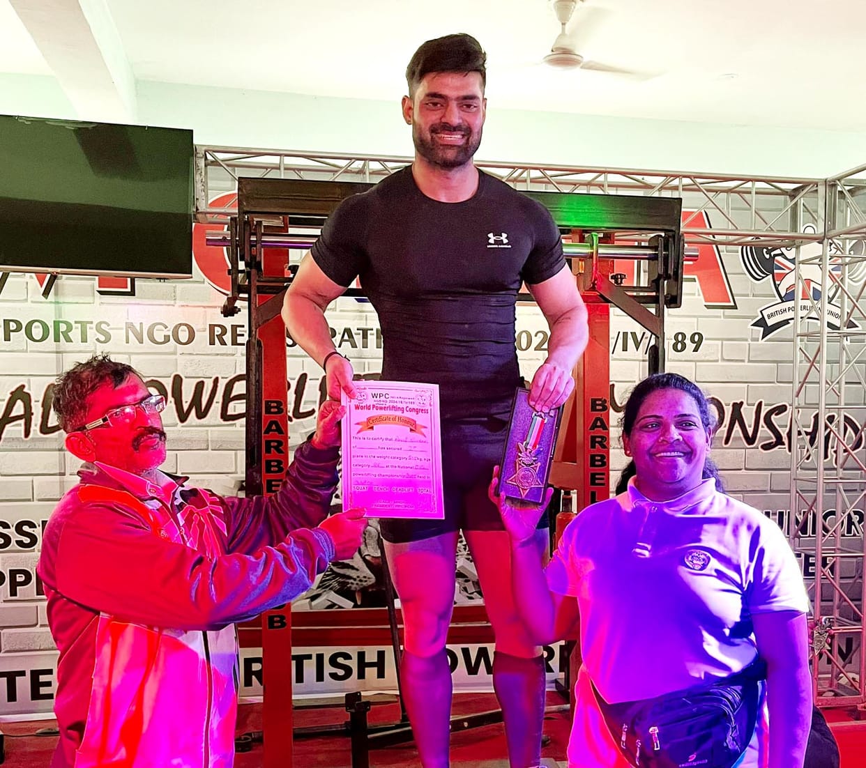 Anuj Sharma lifted 270 kg weight in power lifting