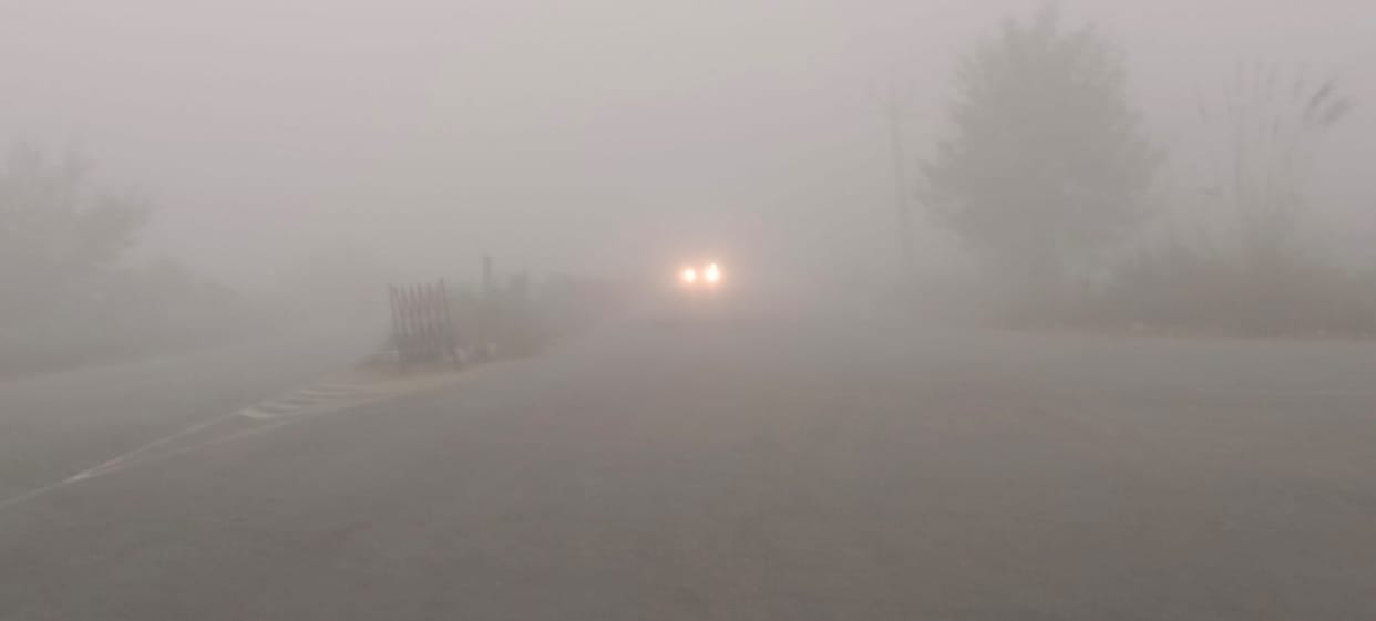 Fog in the morning, melting increased due to cold wave during the day