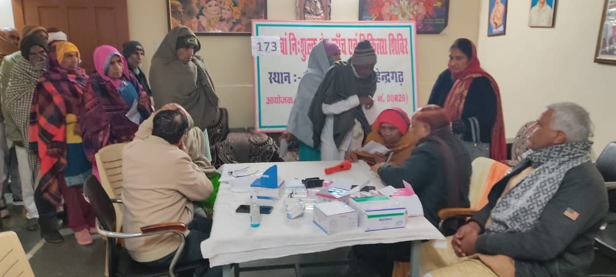 Eye examination of 130 patients was done in the camp