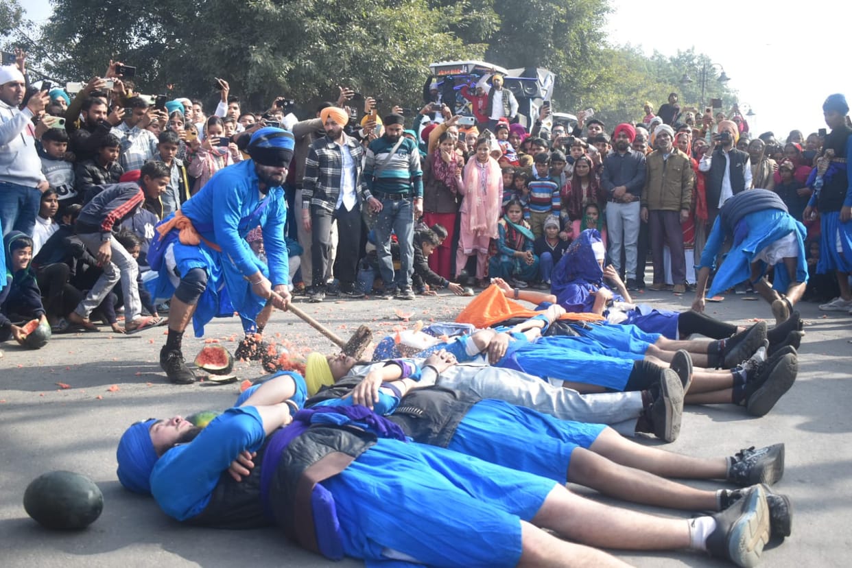A confluence of faith, enthusiasm and bravery was seen in Nagar Kirtan