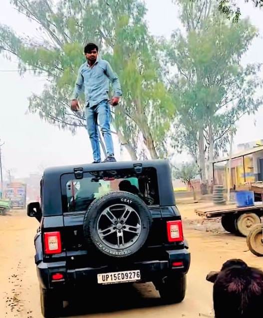 Danced on a moving Thar, video goes viral