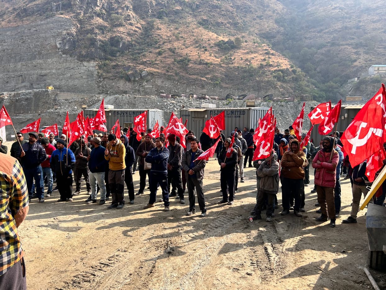 Luhri Hydroelectric Project under construction on Sutlej River, Rampur Bushahr, Shimla.