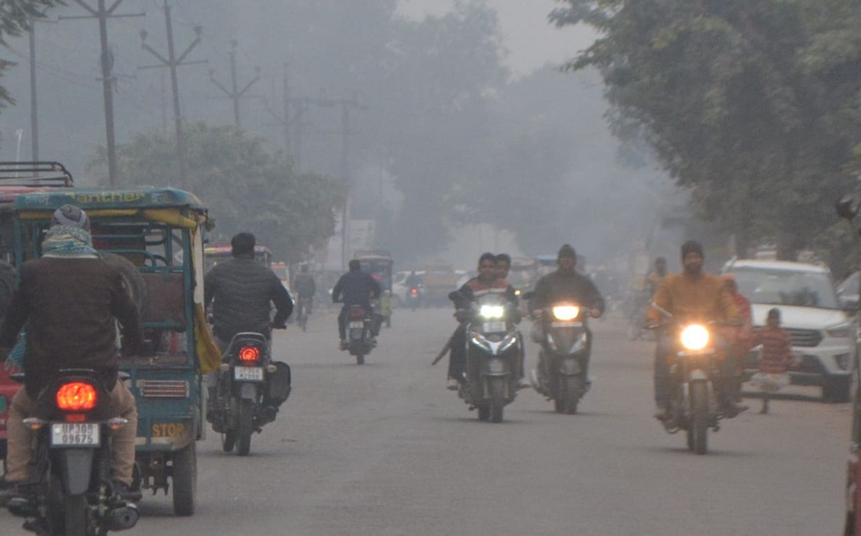 Visibility reduced due to dense fog, minimum temperature also dropped