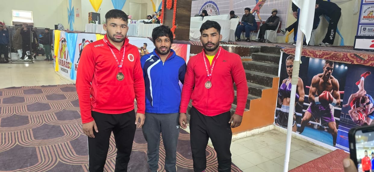 Parvinder won gold, Suraj won bronze medal in wrestling competition.