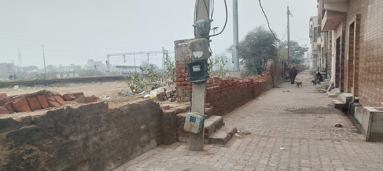 The wall is falling into disrepair, Railways is not taking care