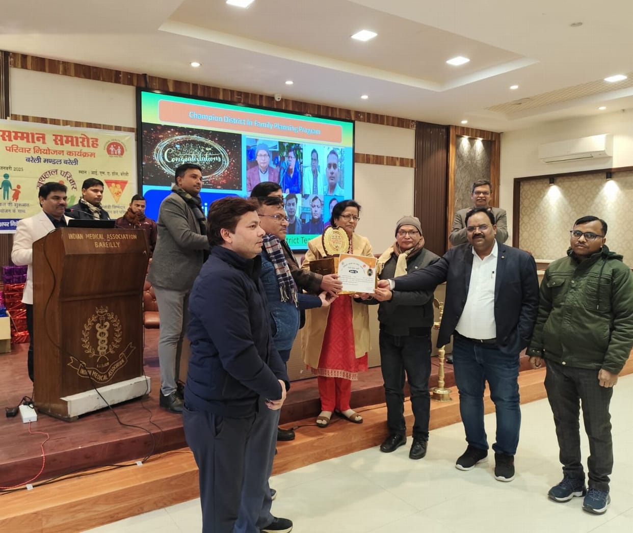 Top in district division in family planning methods