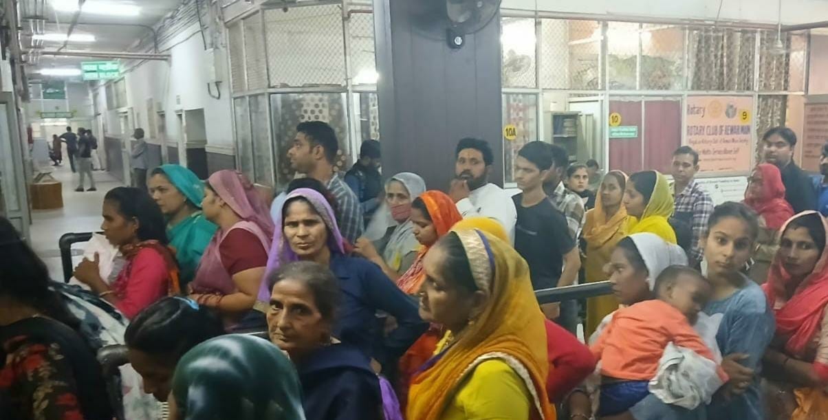 People suffering from eye and skin diseases