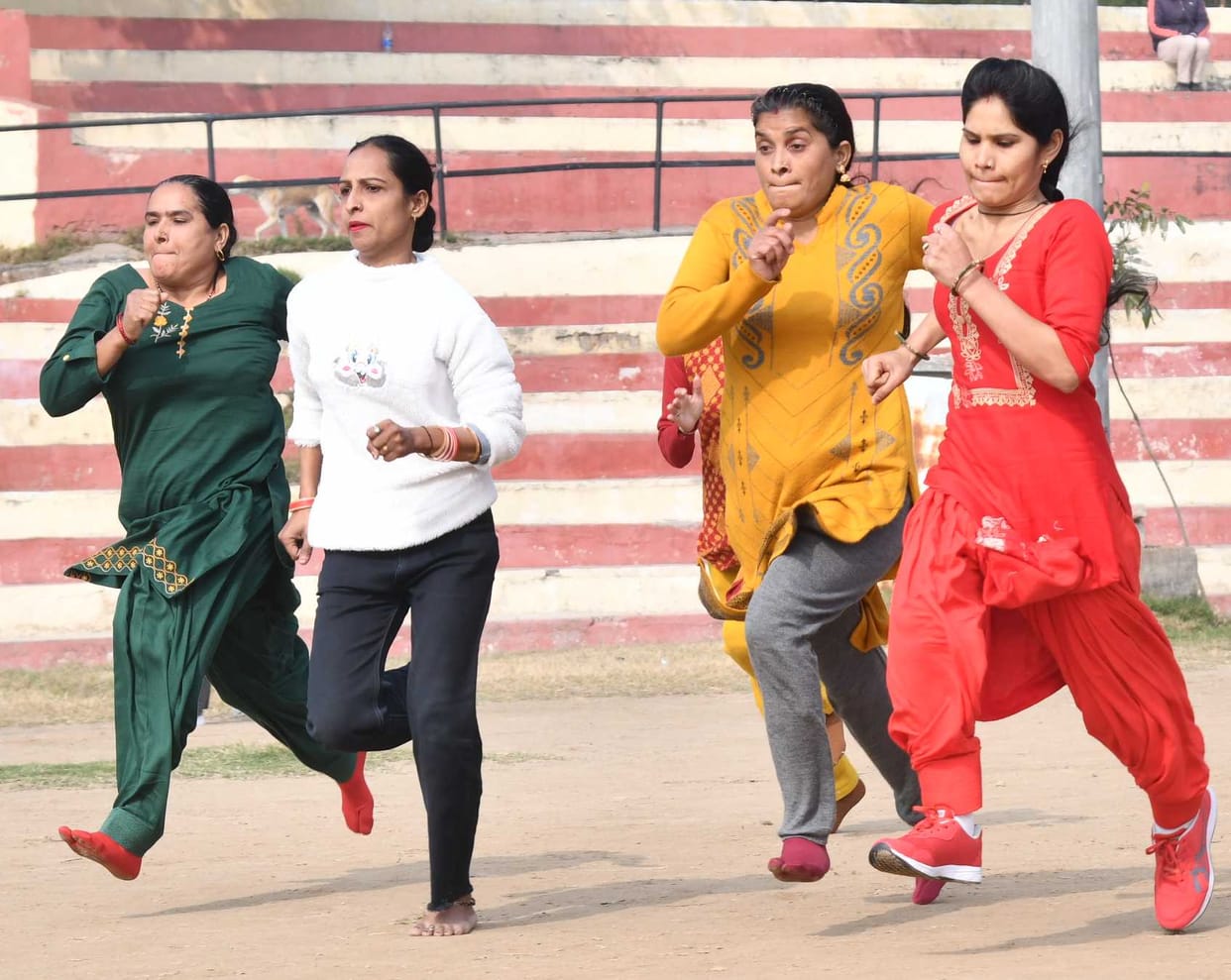 Savita ran the fastest in 100 meter race