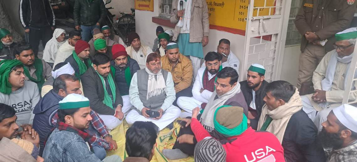 protest by farmer