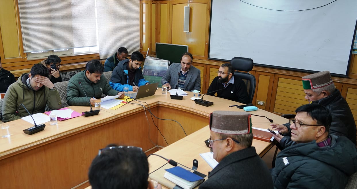 Deputy Commissioner Kinnaur held a review meeting with all the department heads of the district.