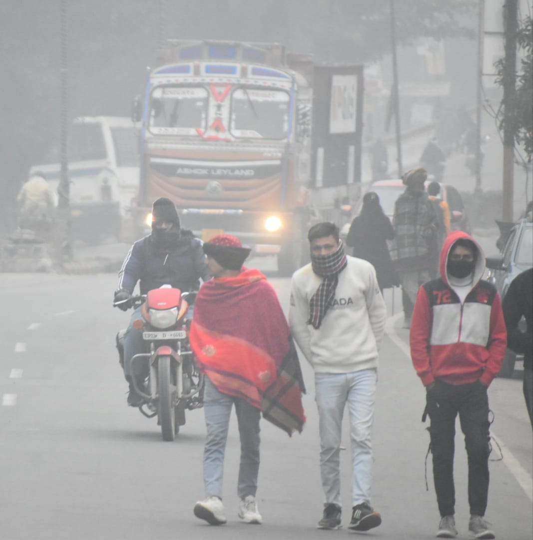 Clouds remained throughout the day amid cold wave, people shivered