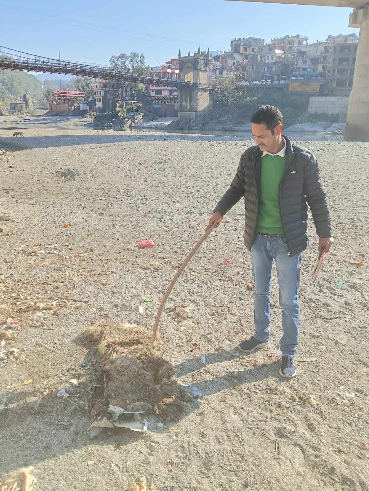 Challan for throwing waste material in Beas