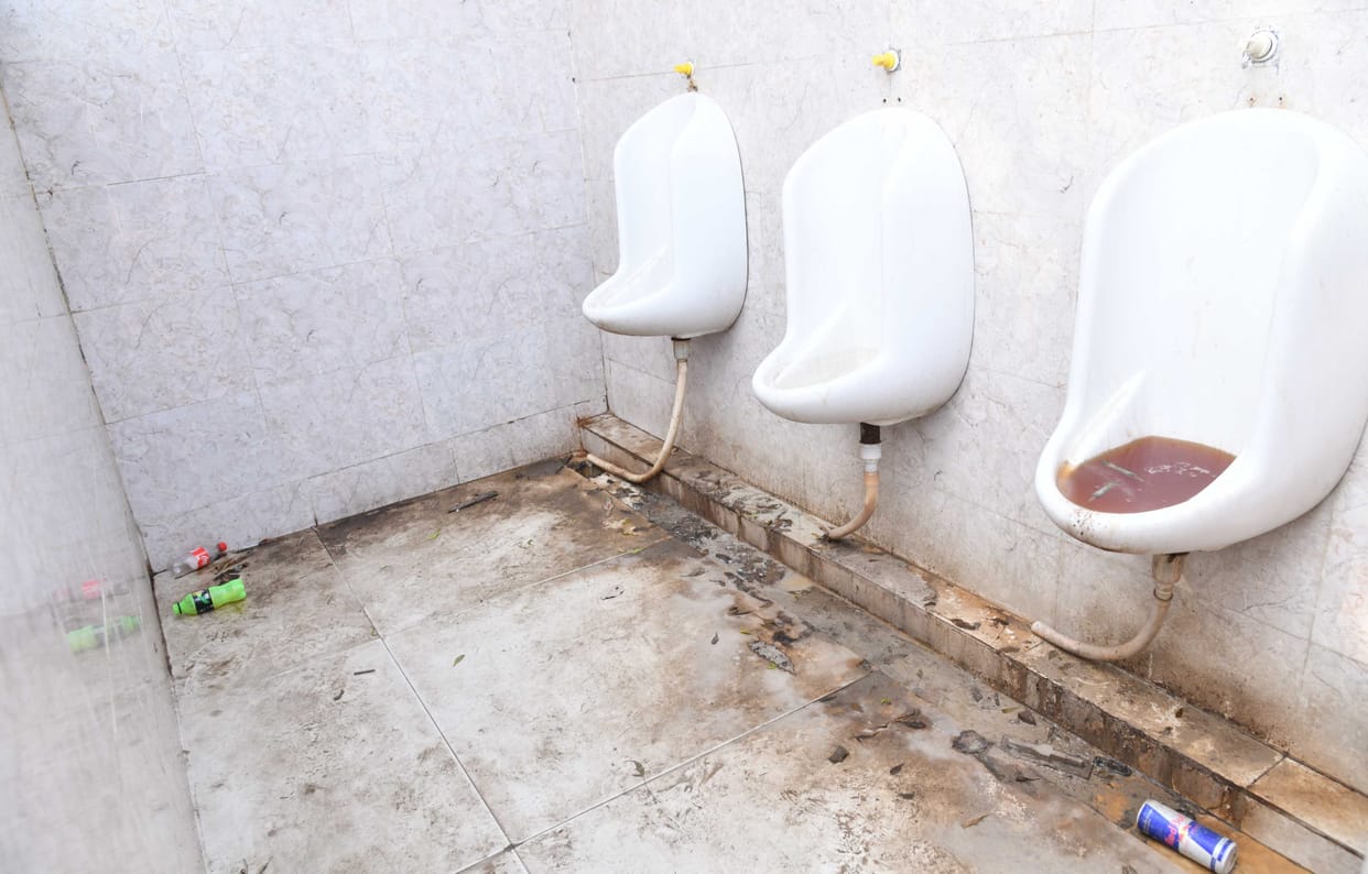 Toilets in Mahabir Stadium are filled with filth, syringes have not been removed yet
