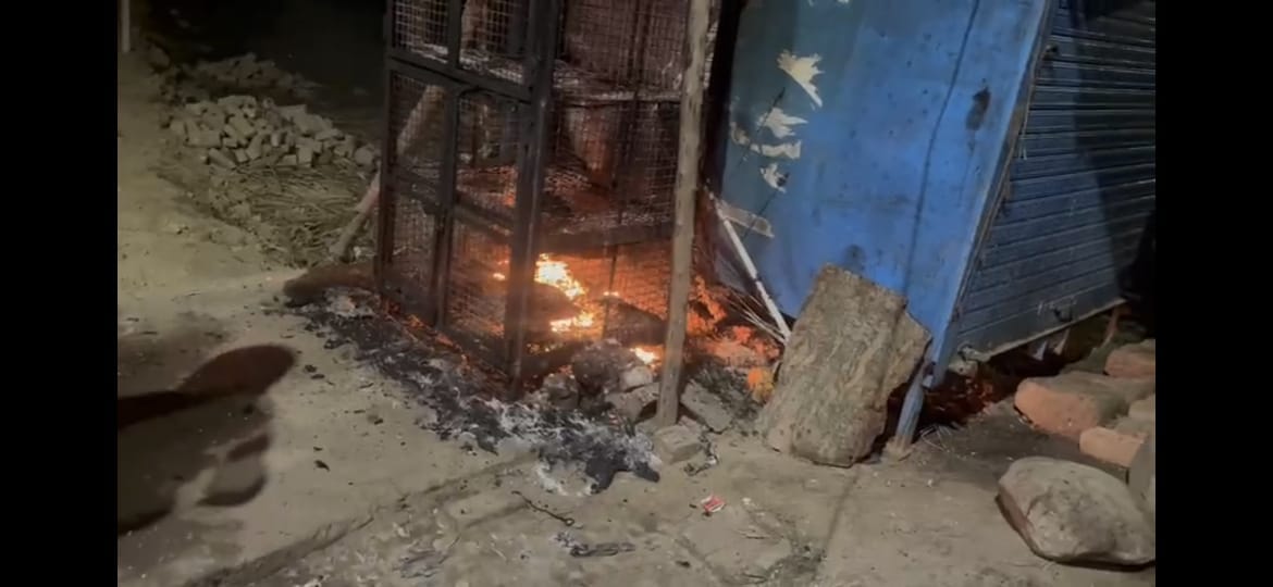 The bigots opened fire on a betel seller and burnt down a meat shop.