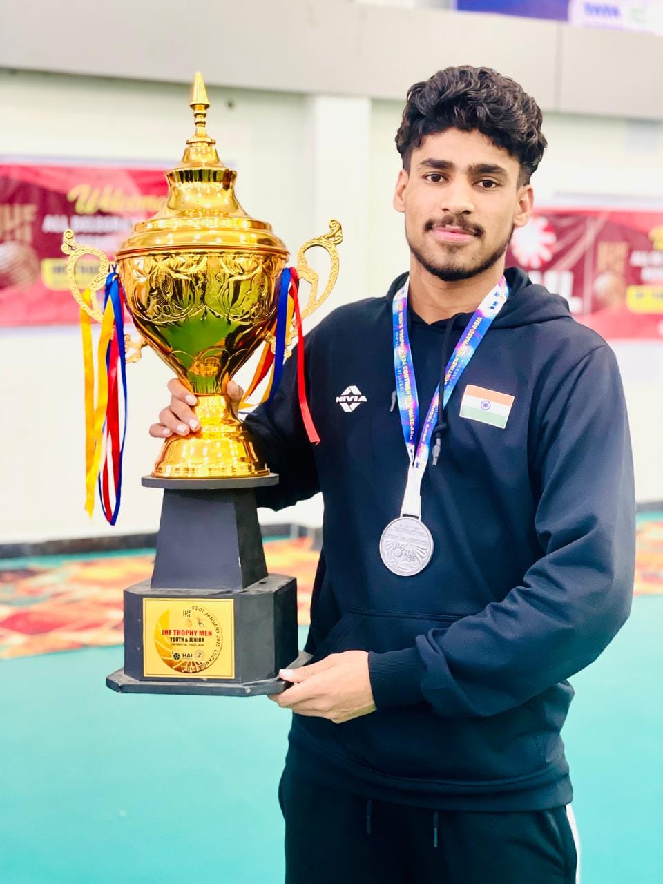 Ladwa's Praveen Gill won silver medal in IHF Trophy Handball