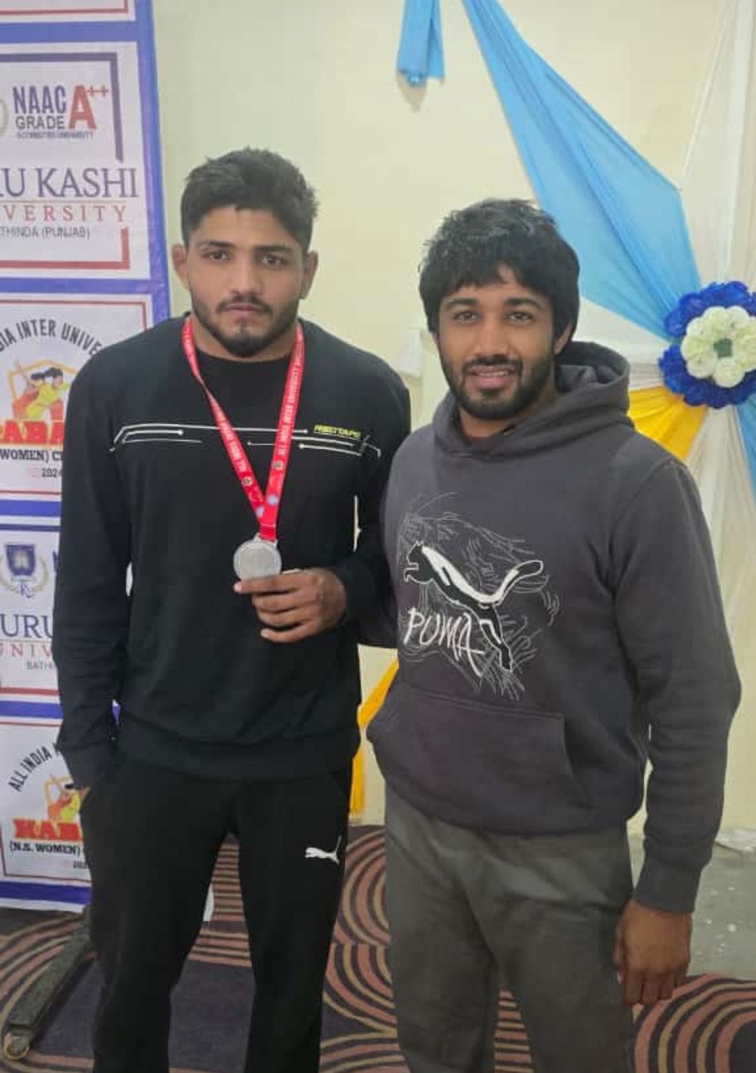 Atul of Mehar Singh Akhara won silver medal in wrestling.