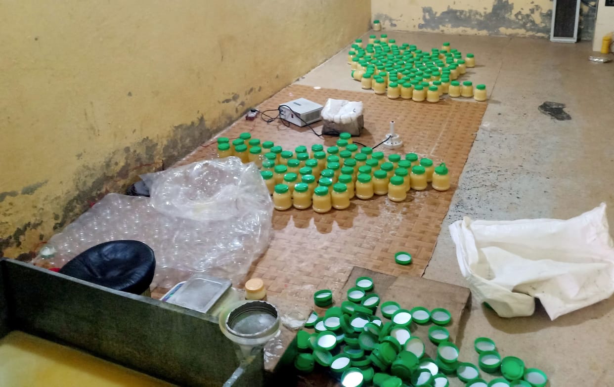 CM Flying caught ghee manufacturing factory, 570 liters of ghee recovered