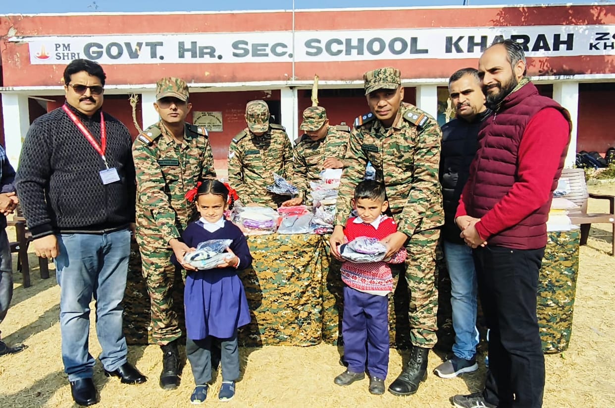 Army distributed clothes to children of poor families