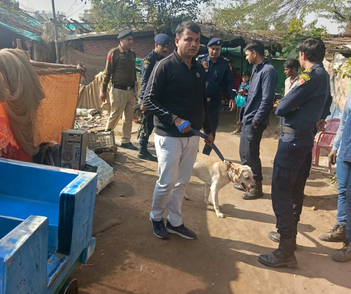 Police interrogated the suspects by conducting a search operation.