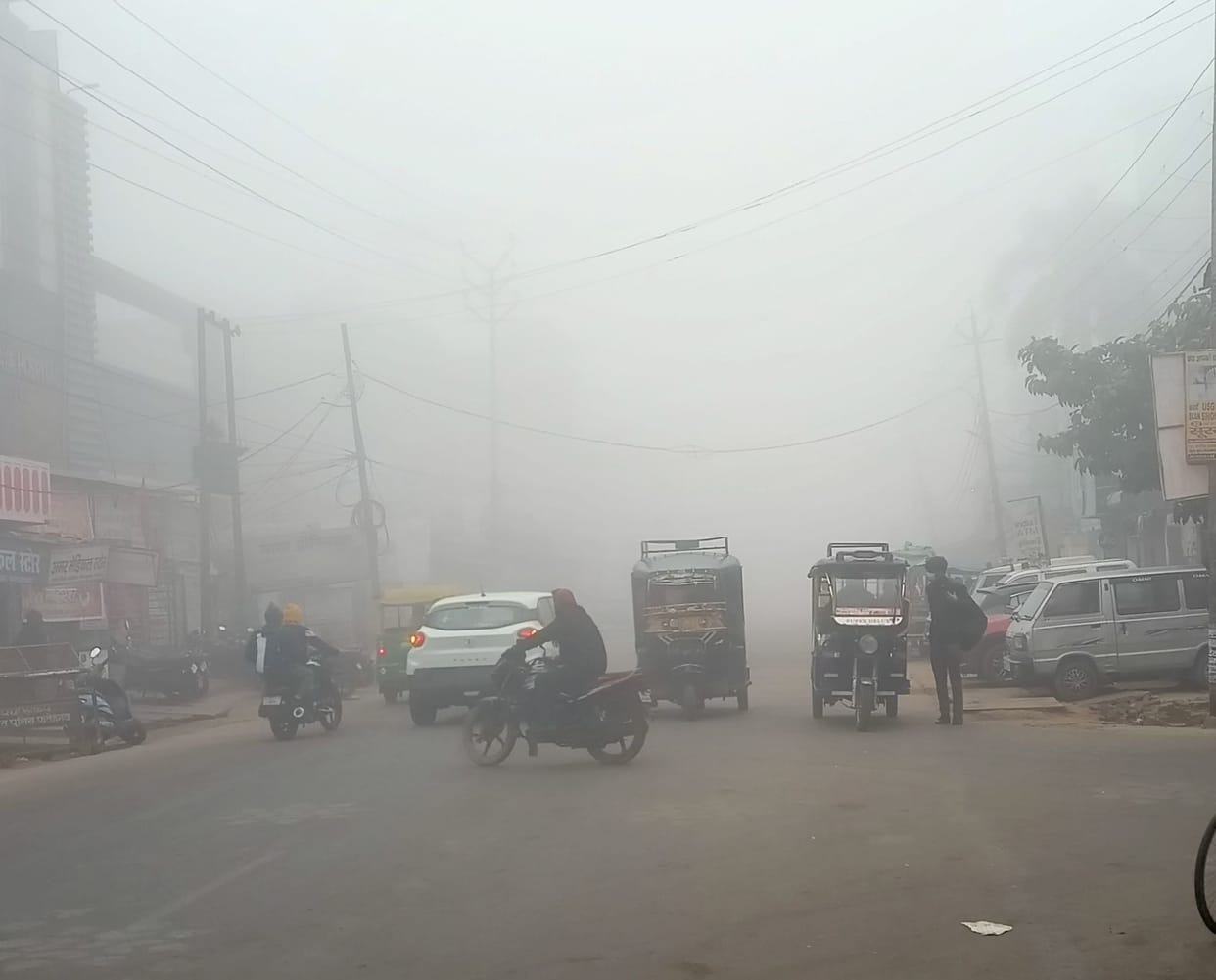 Shivering stopped due to mercury being 5 degrees, relief in the afternoon