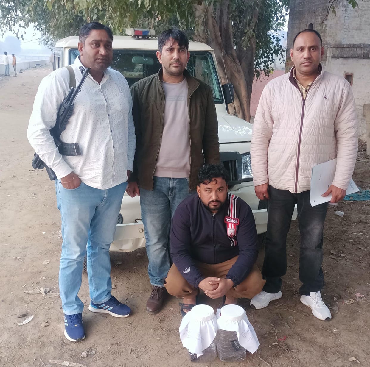 Two illegal pistols and two cartridges recovered from the youth's possession
