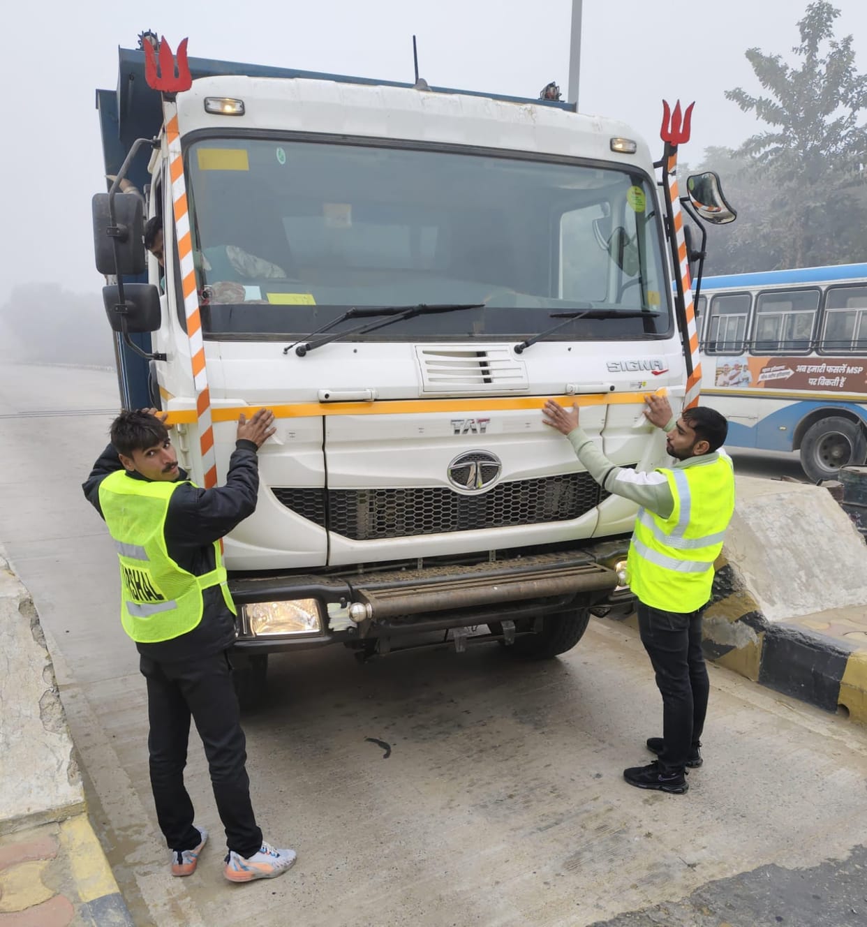Radium tape applied on vehicles, drivers made aware