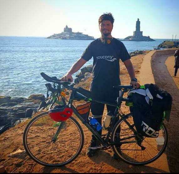 Cyclist Mahesh will travel to 14 countries on bicycle