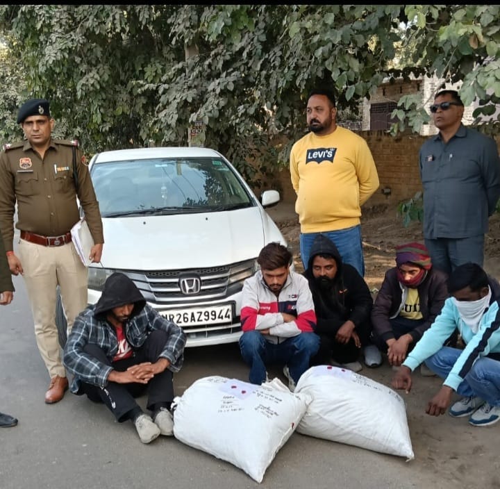 29 kg doda poppy recovered from five youths traveling in car
