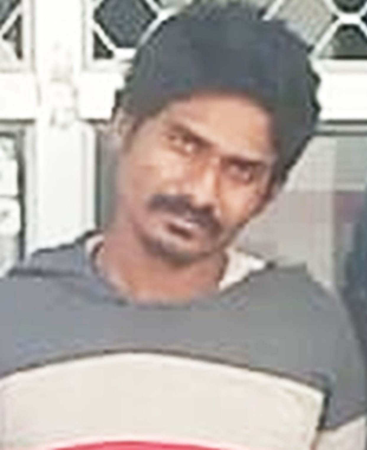 The accused was caught in the police station.