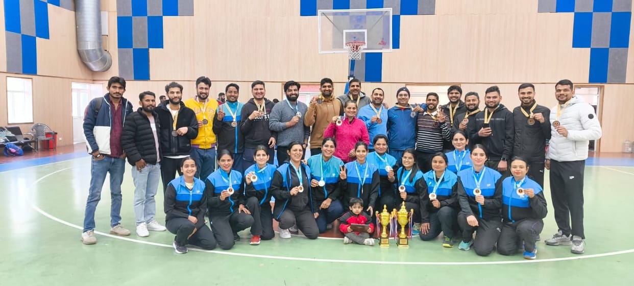 Haryana men's team won bronze in All India Basketball Civil Services