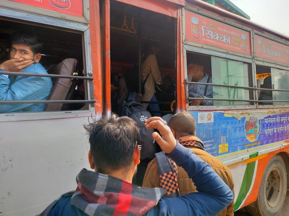 Passengers rely on roadways buses due to changing routes of trains.